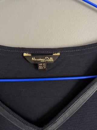 Camiseta negra Massimo Dutti