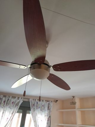 Ventilador techo 5 aspas madera