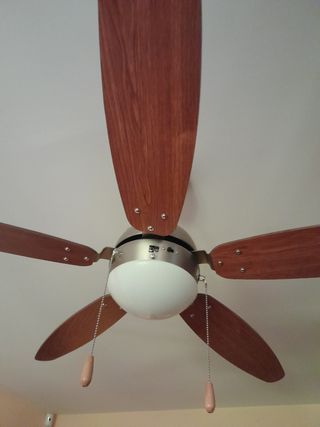 Ventilador techo 5 aspas madera