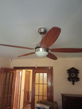 Ventilador techo 5 aspas madera