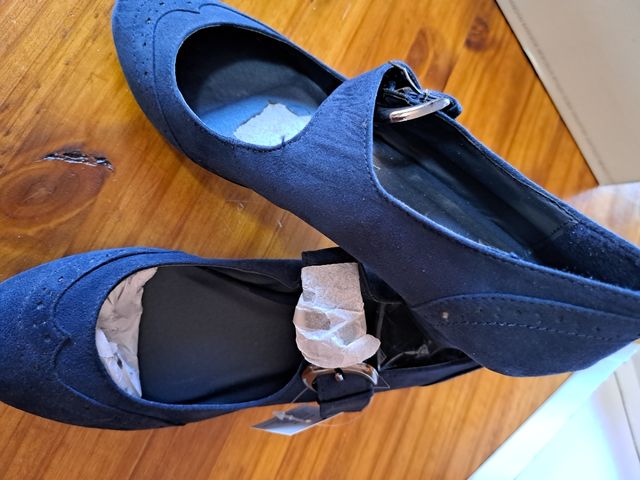 Zapatos Marypaz tacón azul marino