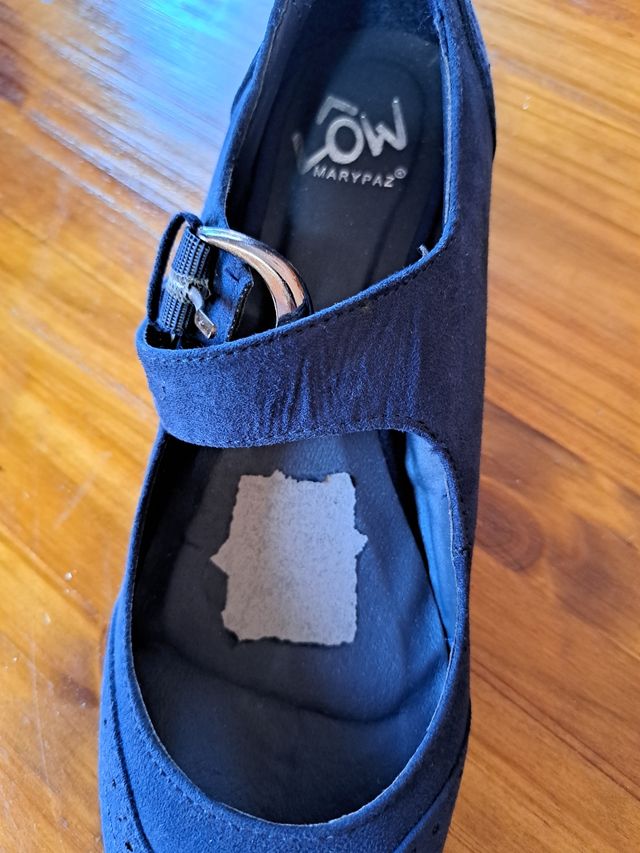 Zapatos Marypaz tacón azul marino