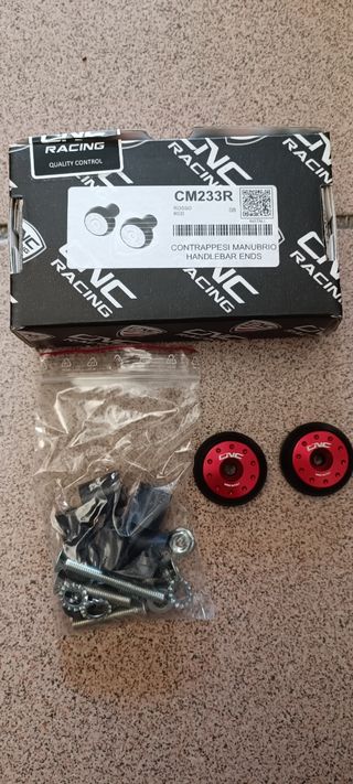 Contrappesi manubrio CNC Racing - Rosso