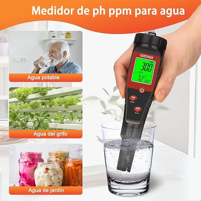 Medidor TDS EC pH GIDIGI 4 en 1