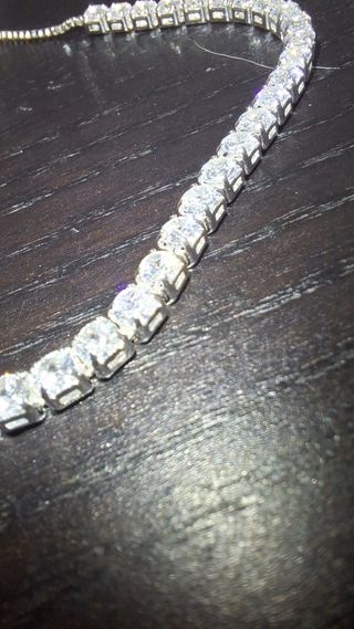 Pulsera tenis plata