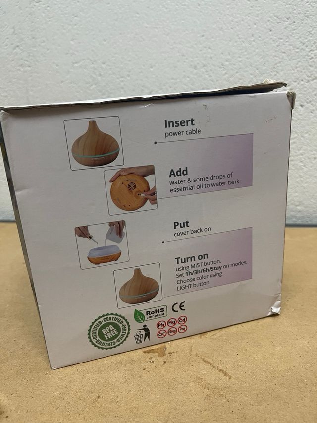 Humidificador Aroma 500ml - Madera