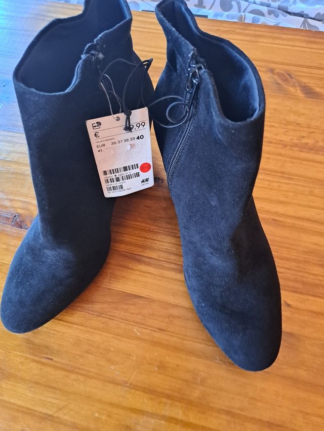Botas negras tacón - talla 40