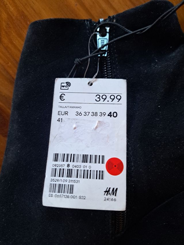 Botas negras tacón - talla 40