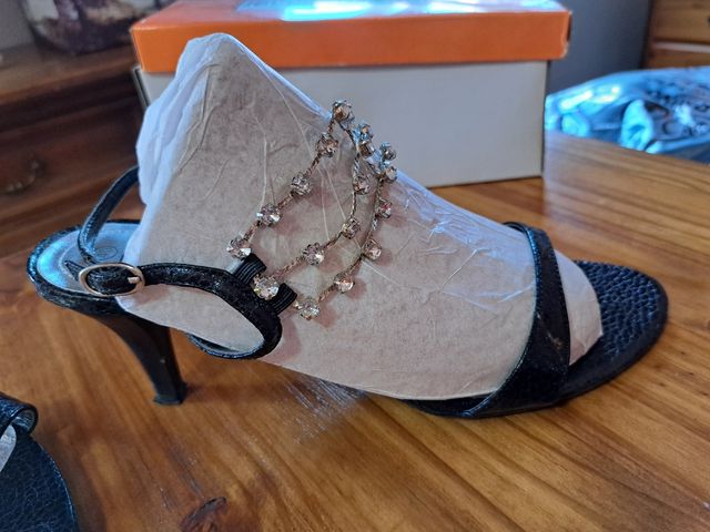 Sandalias Rome Fashion negras tacón 40