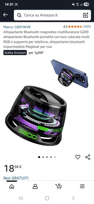 Altoparlante Bluetooth G200 CBDYYWVR