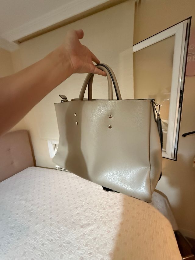 Bolso beige trabajo