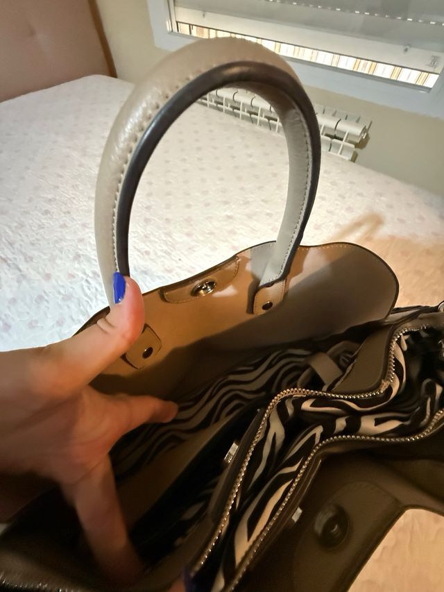 Bolso beige trabajo