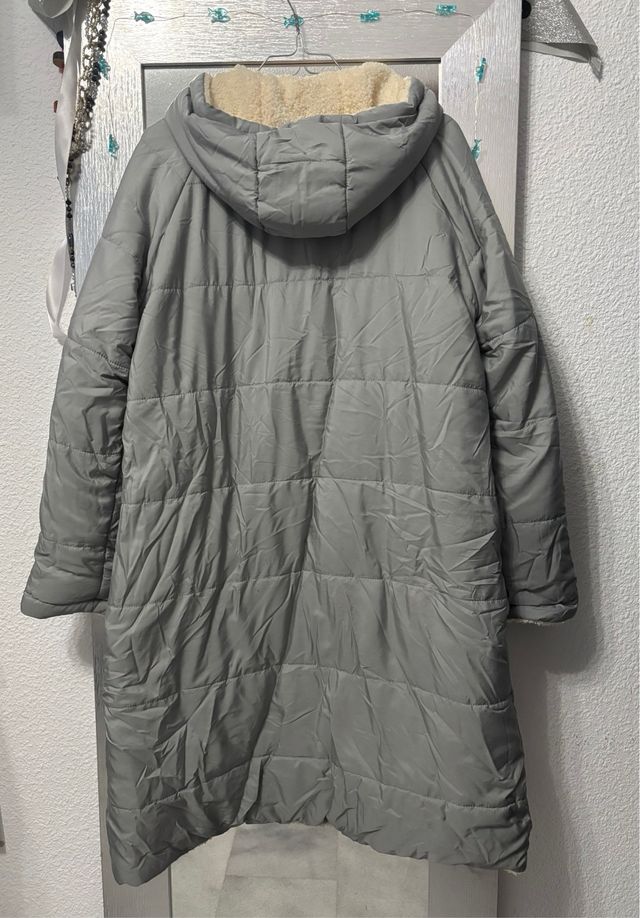 Abrigo acolchado gris - talla L