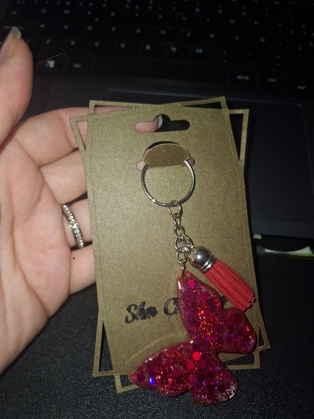 Llavero Mariposa, corazón, estrella..personalizado