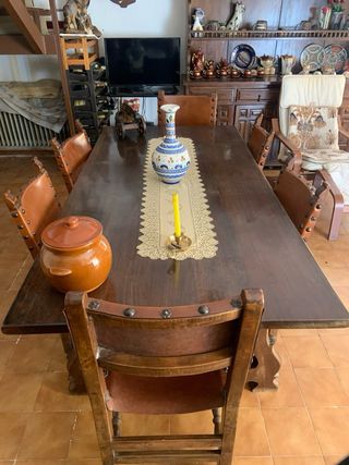 Mesa Comedor Rústica + 6 Sillas