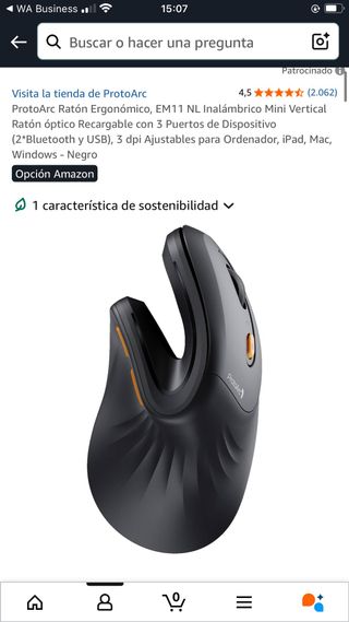 Ratón ProtoArc EM11 - Ergonómico