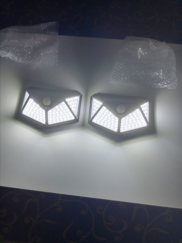 2 Lámparas LED solares grises