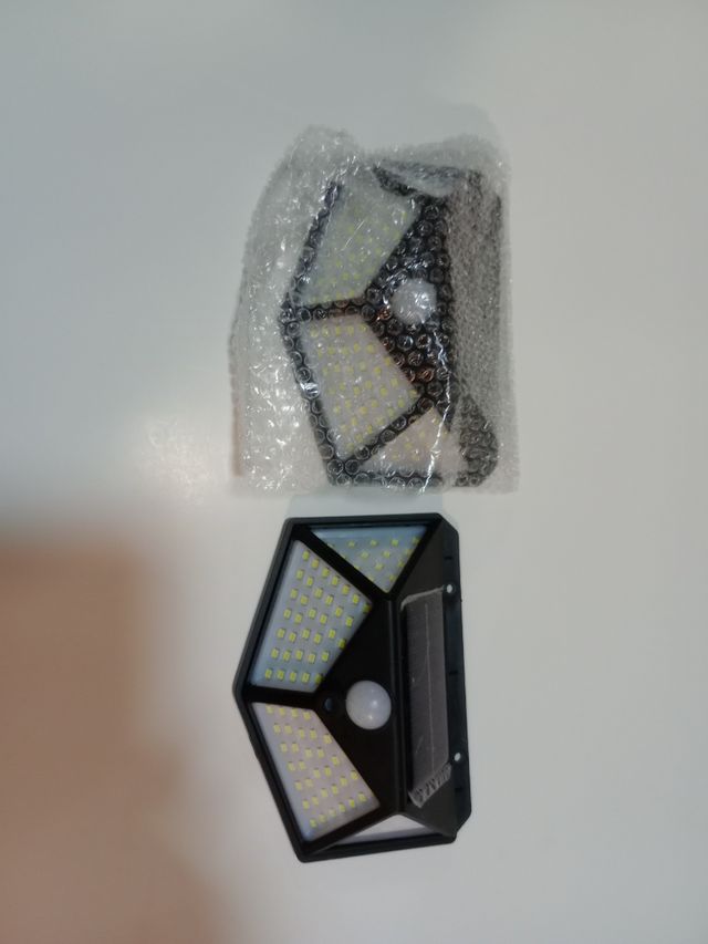 2 Lámparas LED solares grises