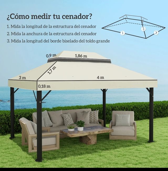 Techo repuesto cenador 4x3