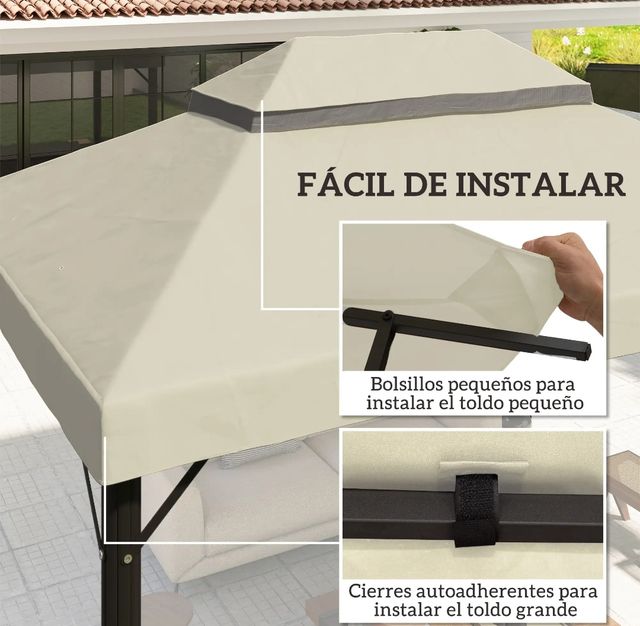 Techo repuesto cenador 4x3