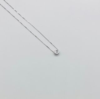 Collar oro blanco diamante