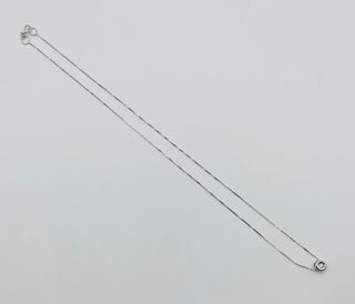 Collar oro blanco diamante