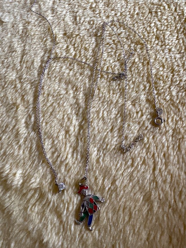 Colgantes plata: payaso & circonita