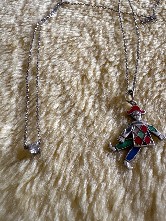 Colgantes plata: payaso & circonita