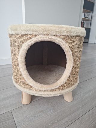 Cama rascador gato beige