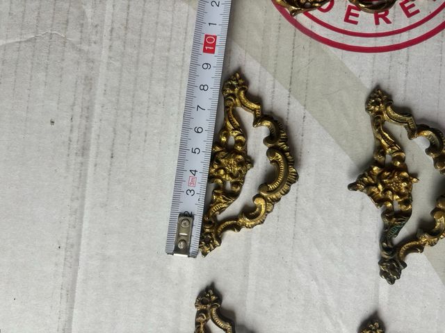 Tiradores antiguos dorados - 4 uds