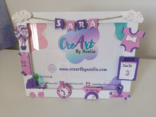Marco personalizado de recuerdo de nacimiento bebé