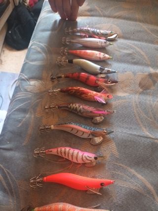 11 señuelos calamar Eging
