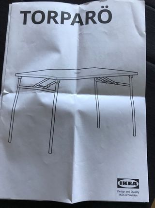 Mesa plegable Ikea blanca