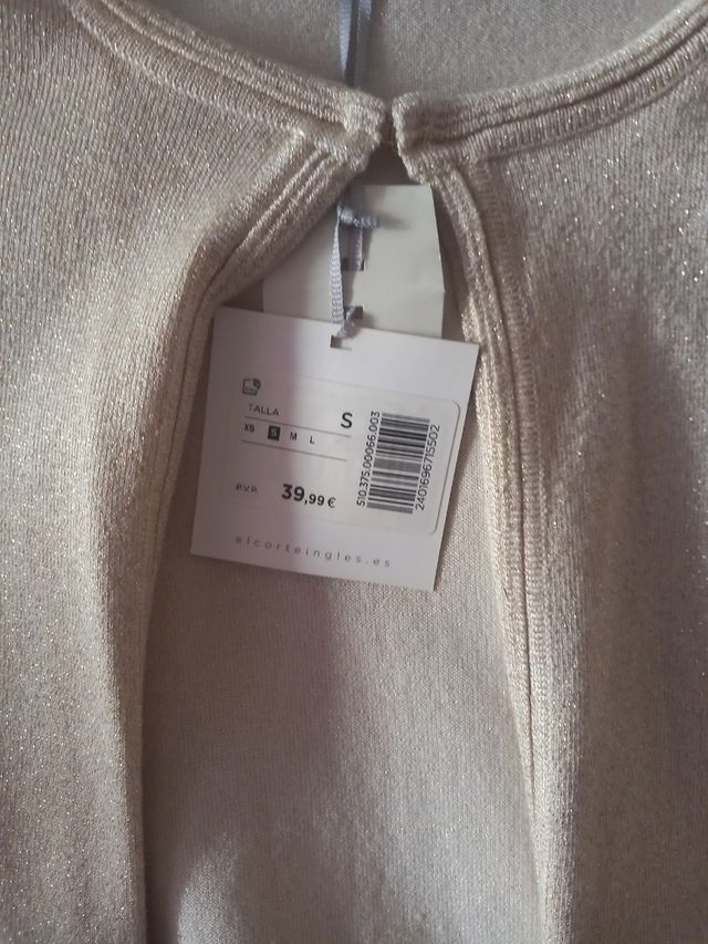 Chaqueta dorada Woman talla S: sisa 40 y 55 cm lar