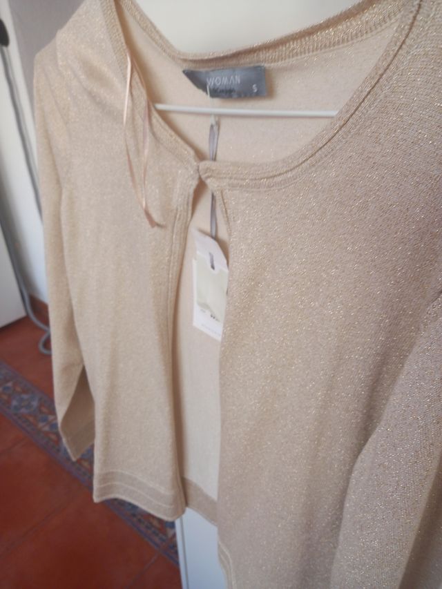 Chaqueta dorada Woman talla S: sisa 40 y 55 cm lar