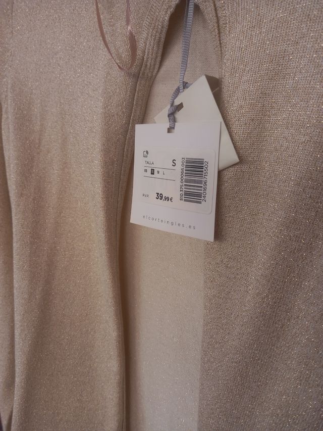 Chaqueta dorada Woman talla S: sisa 40 y 55 cm lar