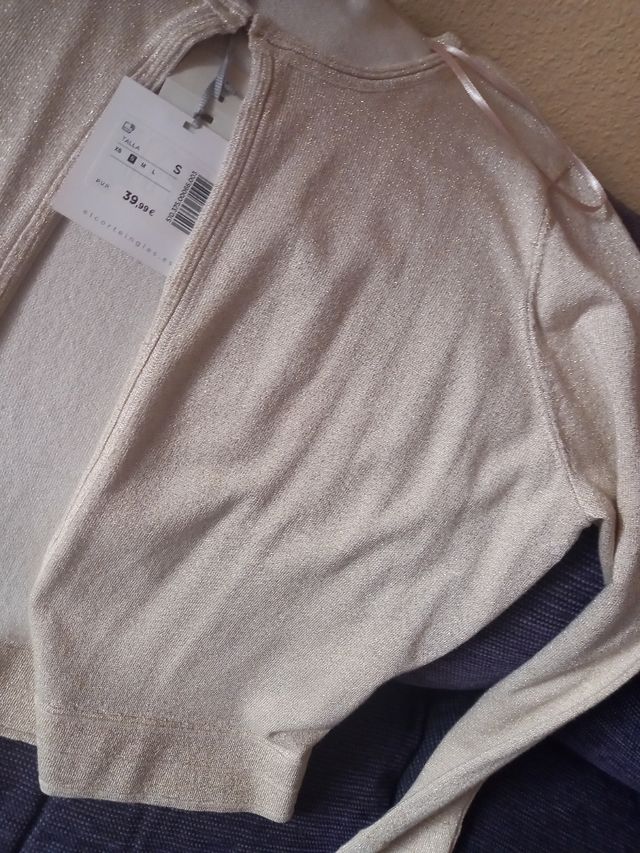 Chaqueta dorada Woman talla S: sisa 40 y 55 cm lar