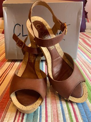 Sandalias CLAUDIA tacón corcho