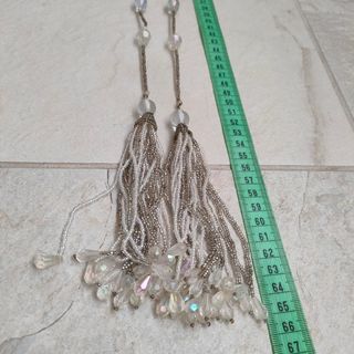 Legante tende beige - cristalli