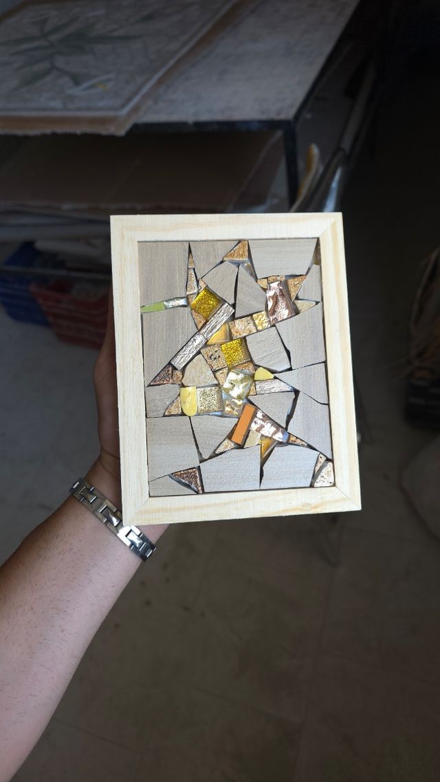 Bomboniera mosaico oro