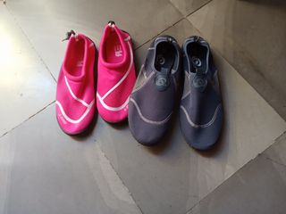Zapatos agua - Gris y Rosa