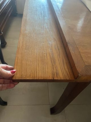 Mesa comedor antigua extensible nogal