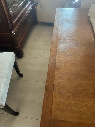 Mesa comedor antigua extensible nogal