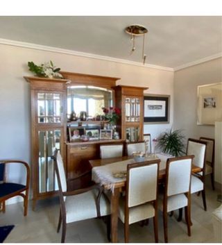 Mesa comedor antigua extensible nogal