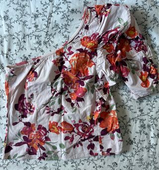 Top flores - Blusa rosa