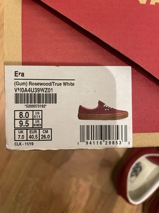 Vans Era Gum - rojas, 41
