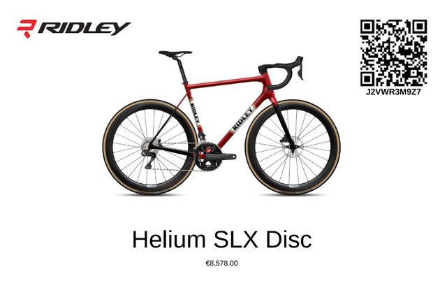 BICICLETA DE CARRETERA RIDLEY HELIUM SLX