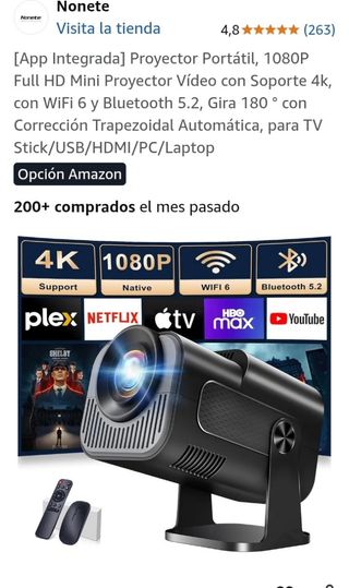 Proyector Portátil Nonete 1080P