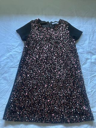 Vestito paillettes nero bimba