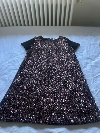 Vestito paillettes nero bimba